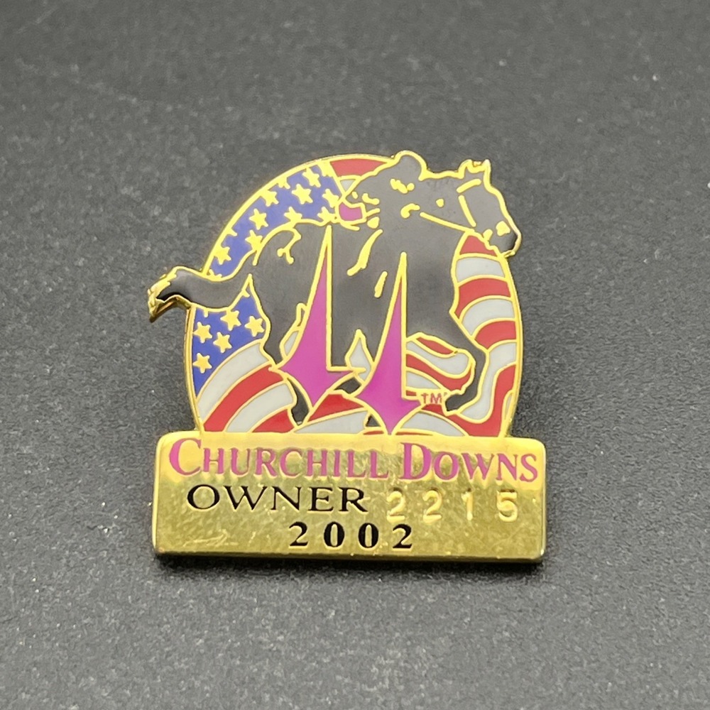 Churchill Downs 2002 Owner 2215 Horse Racing Lapel Hat Pin